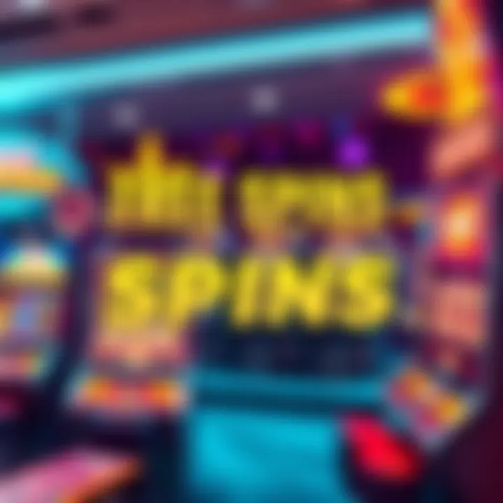 Colorful slot machines displaying free spins and exciting symbols