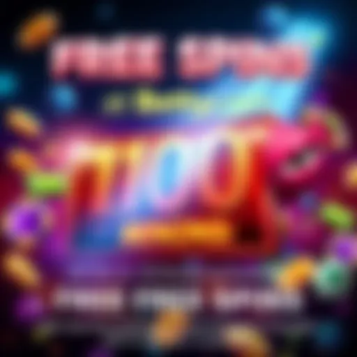 Colorful graphic showing 100 free spins and Instant withdrawals with Interac e-Transfer