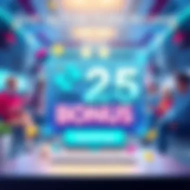 Free Stake Account Promotion A vibrant graphic showing a $25 bonus for signing up for a free stake account, with a fun and inviting design that depicts rewards and community engagement.