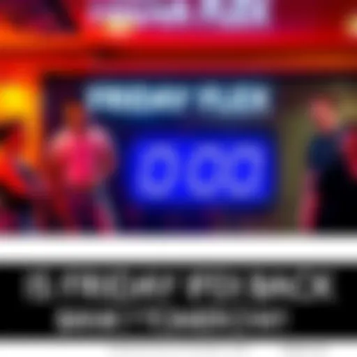 A graphic showing a countdown to the potential return of Friday Flex, with people discussing options in a casual setting.