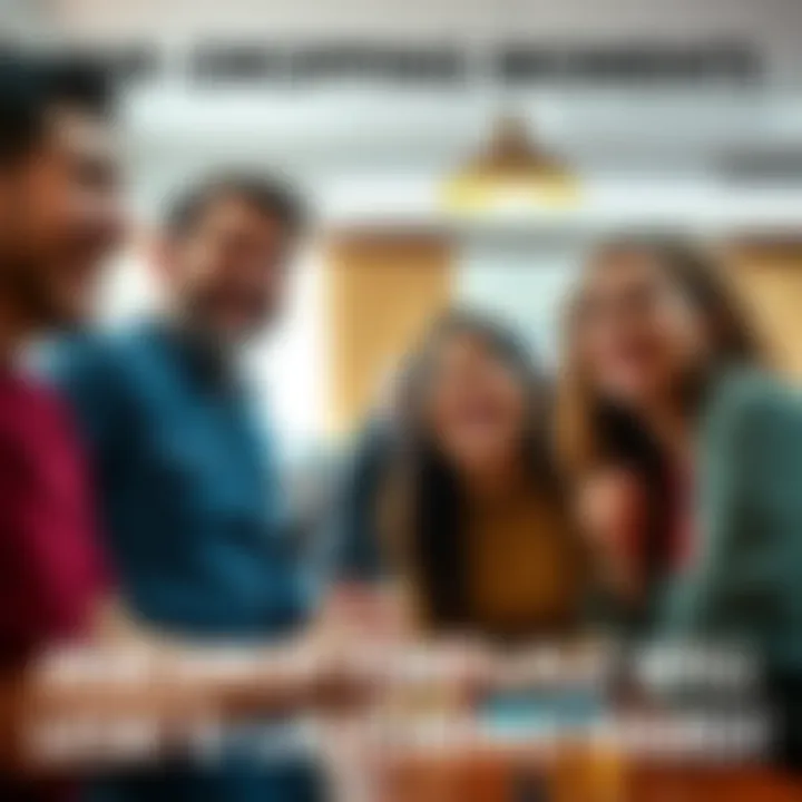 A group of friends sharing a funny moment, laughing and enjoying each other's company in a cheerful setting