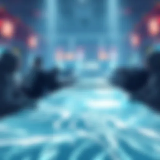 A digital illustration showing frozen gaming tables with players waiting in anticipation, highlighting the uncertainty in online gaming,