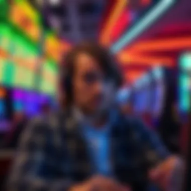 A frustrated player at an online casino looking at their unpaid winnings display, showing confusion and disappointment.