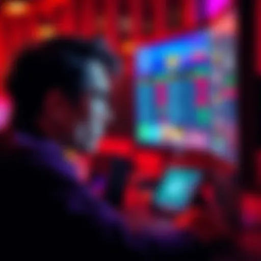 A person looking disappointed at a computer screen displaying a gambling site, showing their betting losses and a small bonus amount.