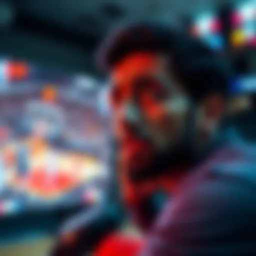 A person looking frustrated while watching an NBA game on TV, contemplating basketball betting decisions as playoffs near.