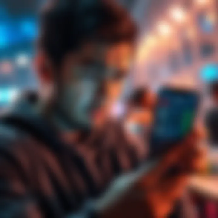 A person with a disappointed expression checking a sports betting app on their phone after a last-minute NBA game change