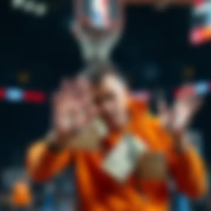 Frustrated bettor waving goodbye A bettor looking disappointed, waving goodbye to WNBA and tennis betting materials, representing frustration with losses.
