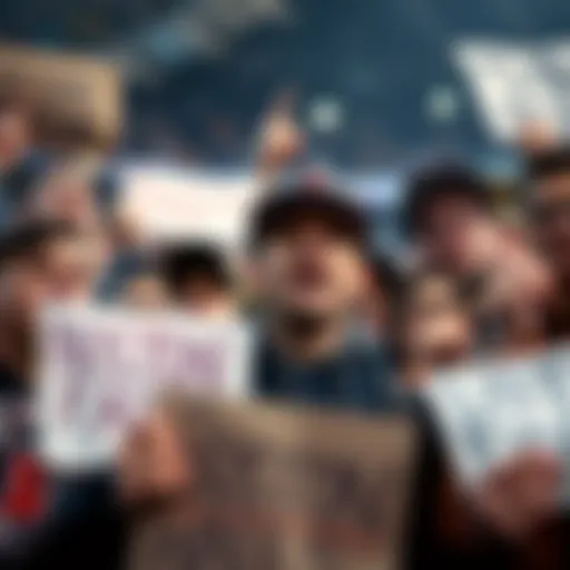 A group of fans showing frustration while watching a Boston game, with signs and expressive faces