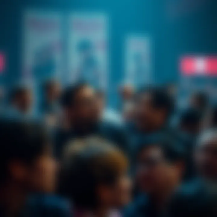 Frustrated Crowd Discussing Bo A group of people expressing disappointment about Bo's actions at a gathering.