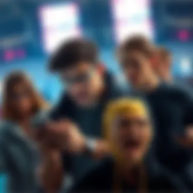 Group of people expressing frustration while using Fanduel app on their phones