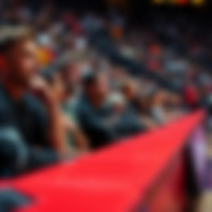 Fans showing frustration as Caruso sits on the bench during a critical basketball game
