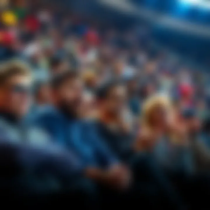 Frustrated Fans React to Late Substitution A group of fans showing frustration in the stands as Booker is subbed out late in the game, with expressions of disbelief and disappointment