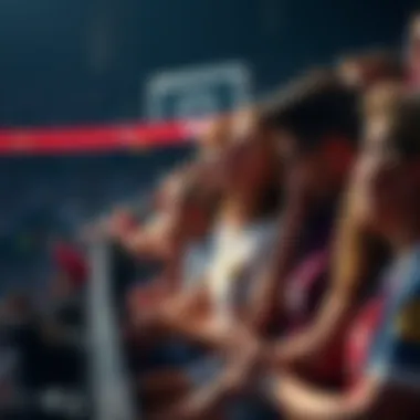 Frustrated fans watching a game Group of fans expressing anger and frustration towards a player during a soccer match