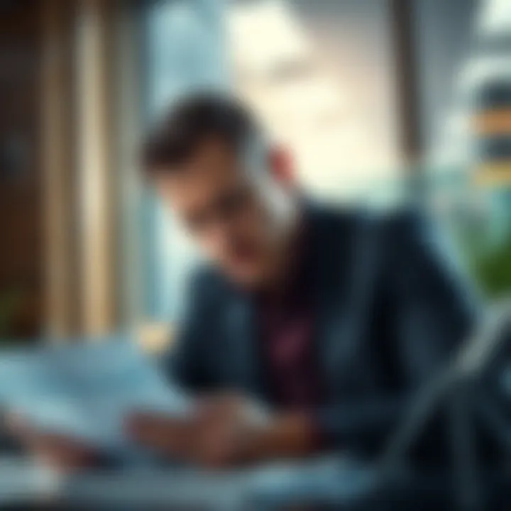 An investor looking disappointed while reviewing financial documents, highlighting feelings of regret and lost opportunity, symbolizing a missed promotional chance.