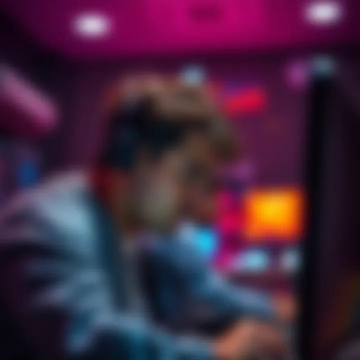 Individual looking at a computer screen with a frustrated expression, showing issues accessing their account