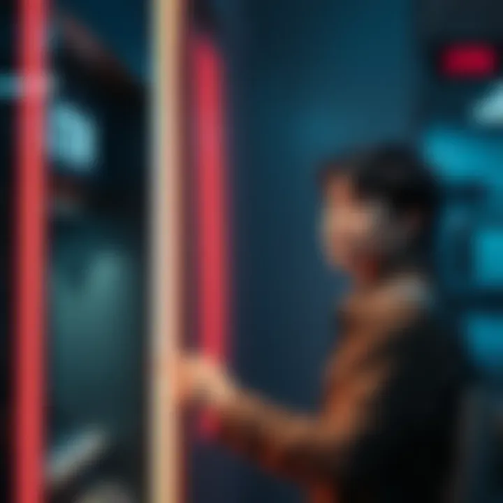 Person looking upset while trying to withdraw cash from an ATM