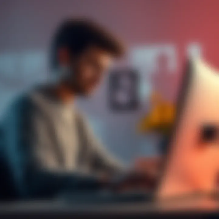 A person with a worried expression looking at a laptop, showing signs of frustration while trying to access their account and add funds.