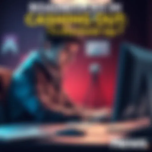 A person sitting at a computer looking frustrated while checking for cash out options.