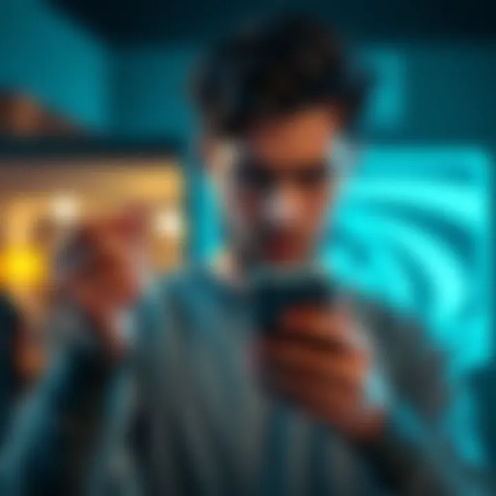 A frustrated person showing their phone with a displeased expression, reflecting on their negative experience with a website