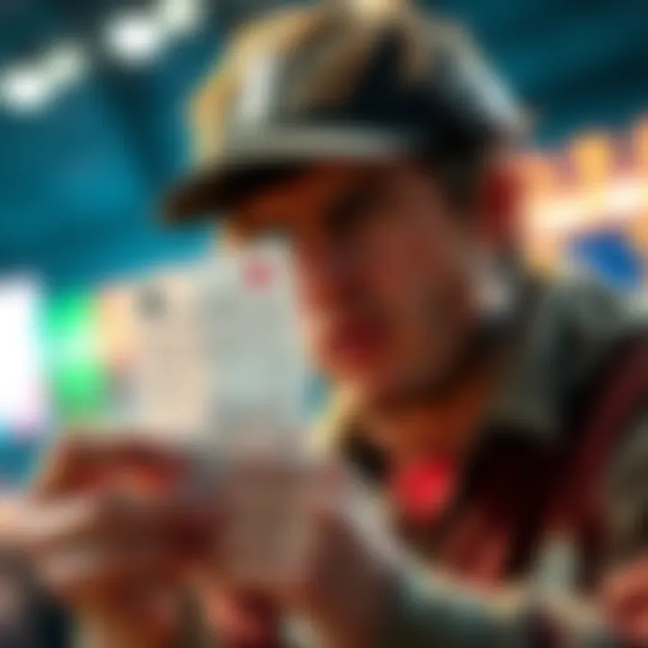 Player looking frustrated with betting slip A frustrated player holds a betting slip, frustrated about not receiving the promised bonus from Stake after wagering money.