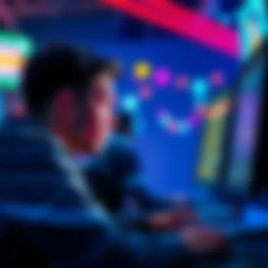 A disheartened player looks at a computer screen displaying account restrictions after recent gaming losses.
