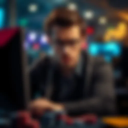 A person looking disappointed while playing online poker on a computer, showcasing frustration with the site.