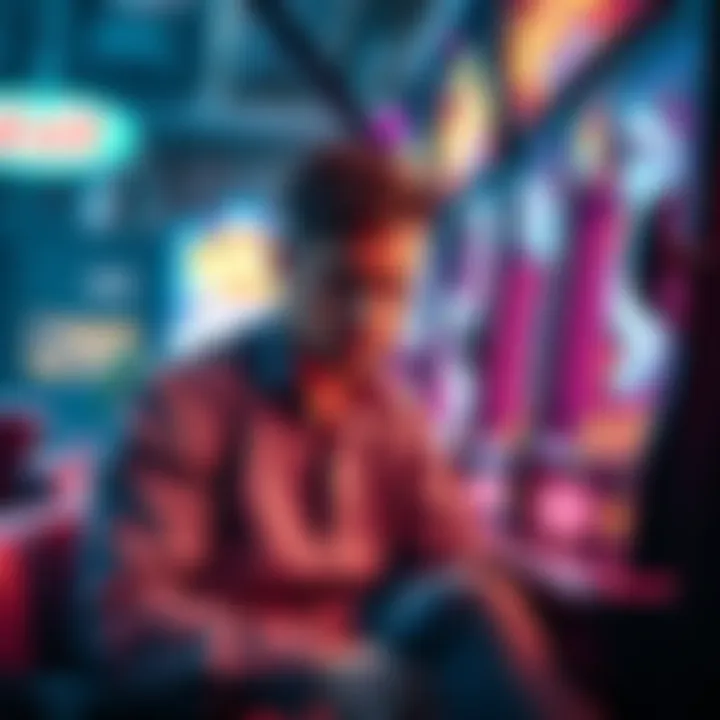 A disappointed person sitting in front of a slot machine with a look of defeat, reflecting on their recent gaming losses.