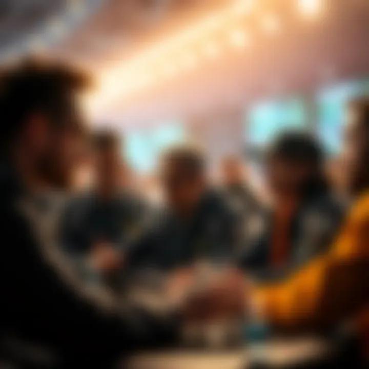 Frustrated players discussing wagering issues A group of players expressing frustration over wagering discrepancies in a competition setting