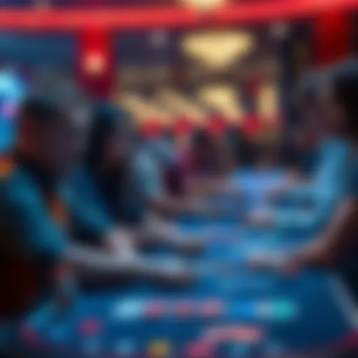 Group of players looking disappointed at a gaming table with low winnings