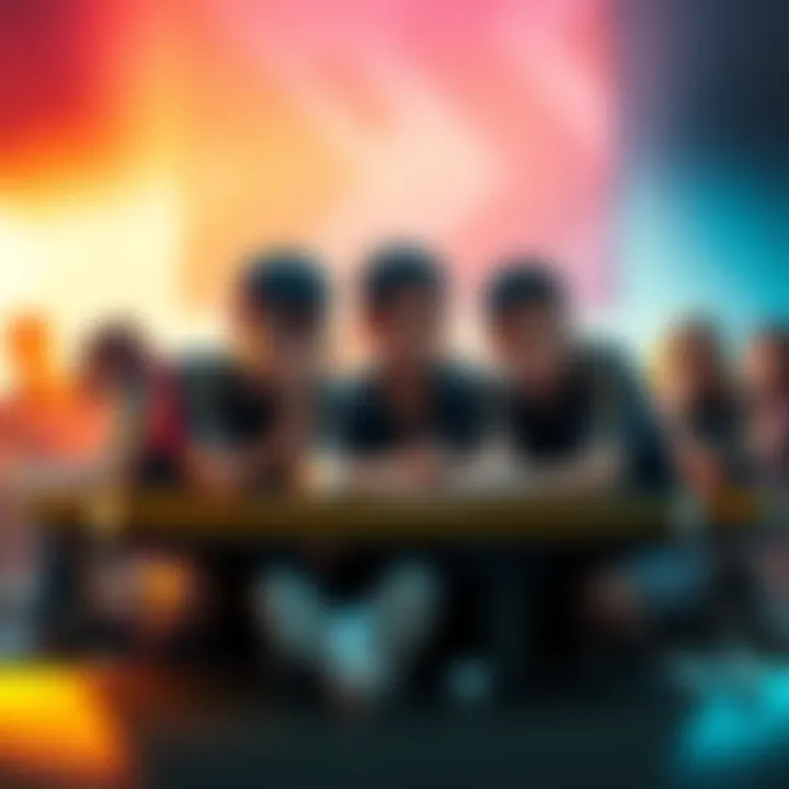 A group of frustrated players at a table, looking disappointed after losing games on a Saturday