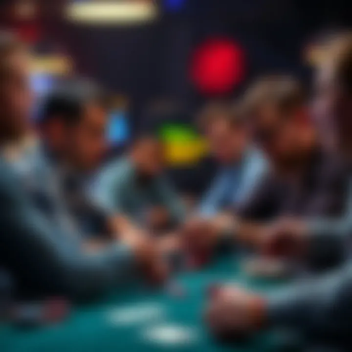 A group of poker players express their frustration over new lingo like 'sizing' and 'board texture' during a game.