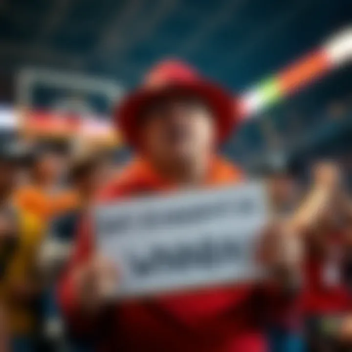 A frustrated sports fan expressing discontent with a sports team, holding a sign that reads 'Don't disappoint us, WNBA!'