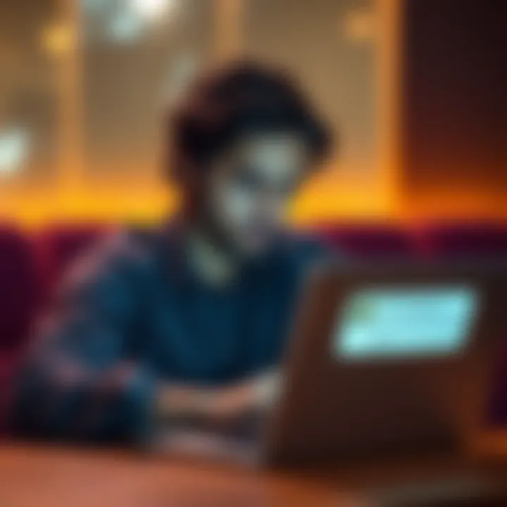 Frustrated user with laptop and cash withdrawal notification A person looks frustrated while checking withdrawal notifications on their laptop, highlighting issues with cashing out on Freecash.