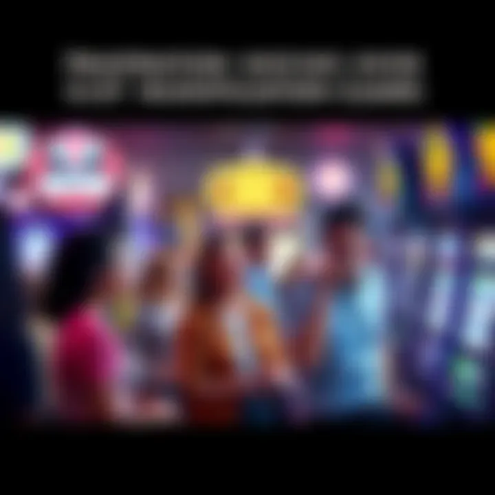 Group of people looking frustrated while playing slot machines in a casino