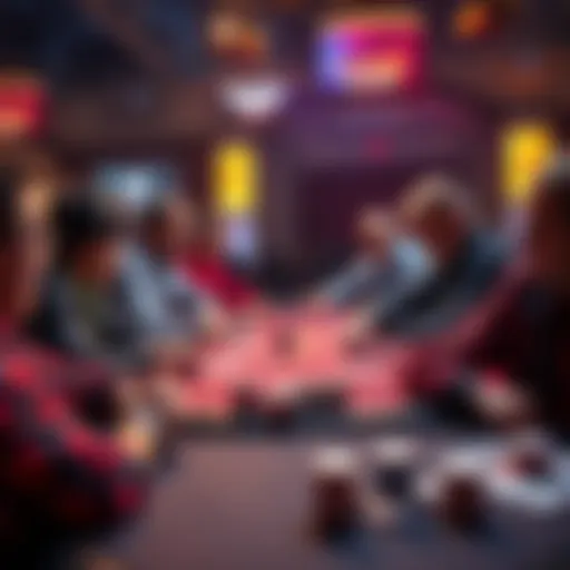 Players gathered around a poker table experiencing full ring play at NL2 and NL5, showcasing diverse strategies and excitement.
