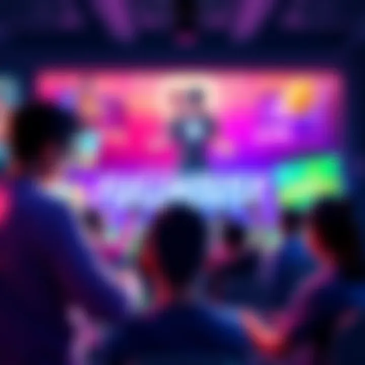 A vibrant game interface showcasing players engaged in Fullhouse, featuring colorful graphics and interactive elements.