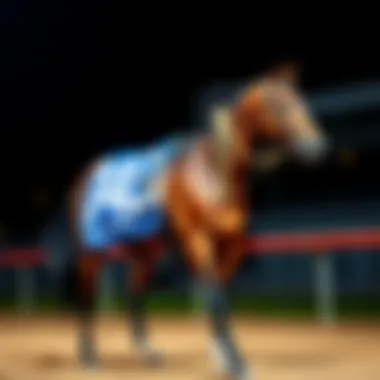 Functional the thoroughbred after racing Functional the thoroughbred stands proudly after finishing his racing career, looking strong and ready for new challenges