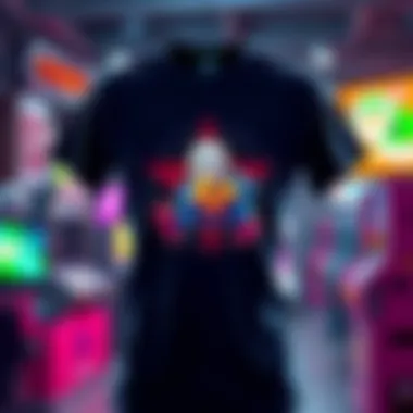 A colorful t-shirt with a humorous gaming-related graphic that aims to make players laugh.