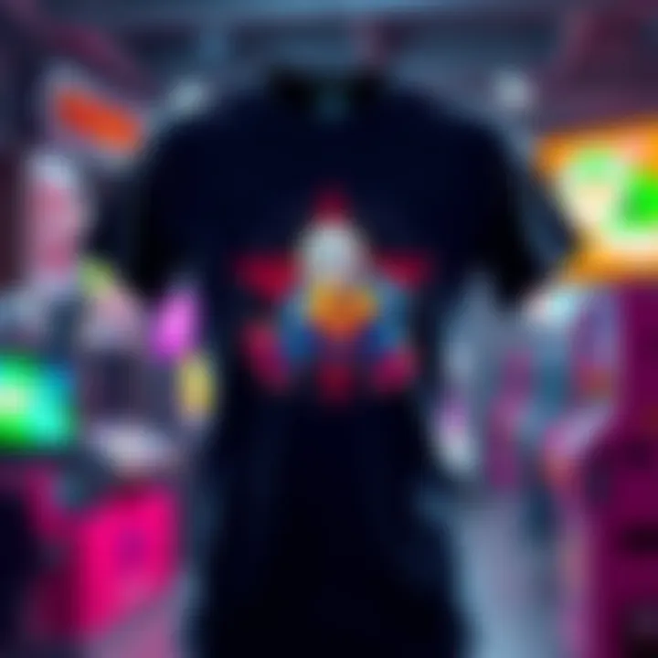 A colorful t-shirt with a humorous gaming-related graphic that aims to make players laugh.