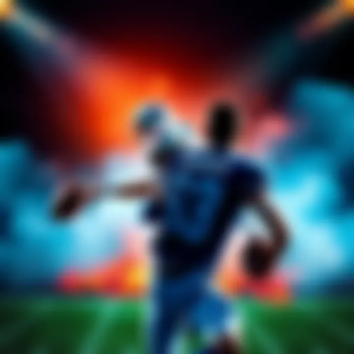 Graphic showing betting odds for Gainwell and Jonnu Smith touchdowns with football background