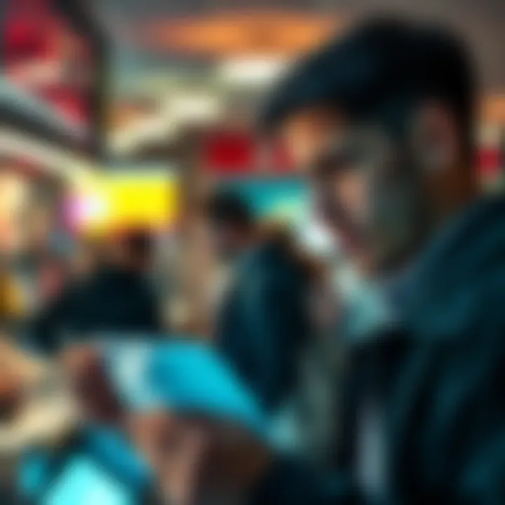 A person staring at a betting slip with a puzzled expression, checking their winnings and refund notice at a betting shop