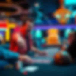 A person excitedly placing a 50-cent bet with a $50 deposit at a betting table