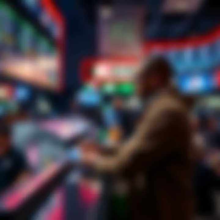 A person placing a large bet on a Colorado Avalanche game against the Dallas Stars at a sports betting counter.