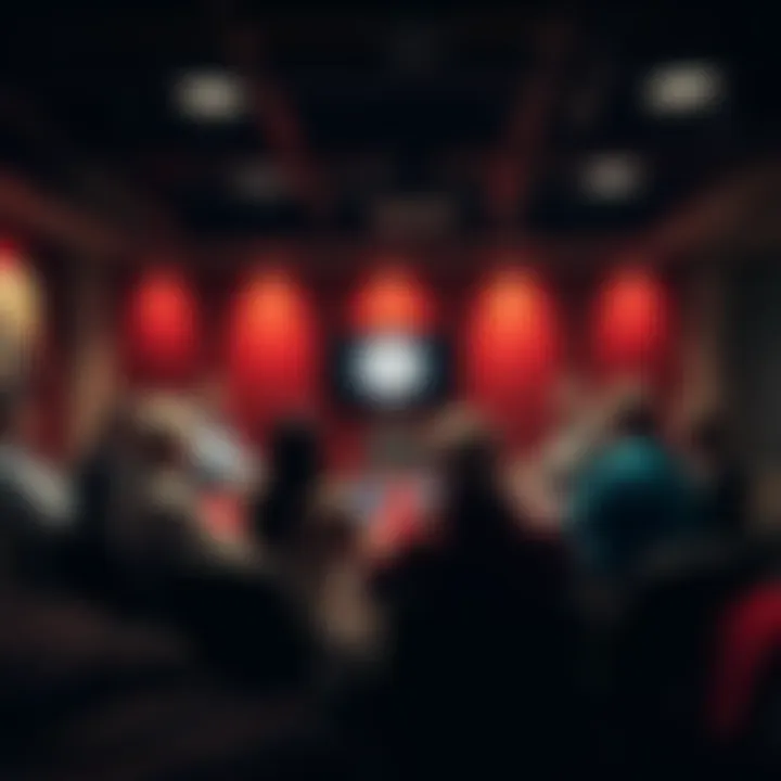A support group meeting with people discussing gambling addiction in a circle setting