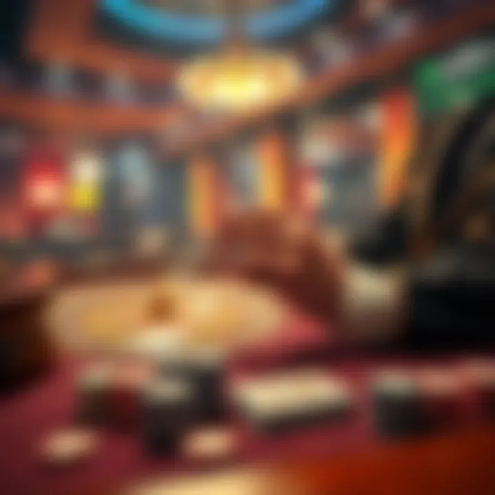 A person places a £40 bet on a casino table with chips and cards, aiming to win £4000.