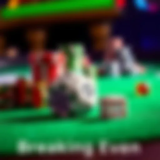 A close-up of colorful gambling chips and dice on a green felt table, representing the excitement of a $100 bet.