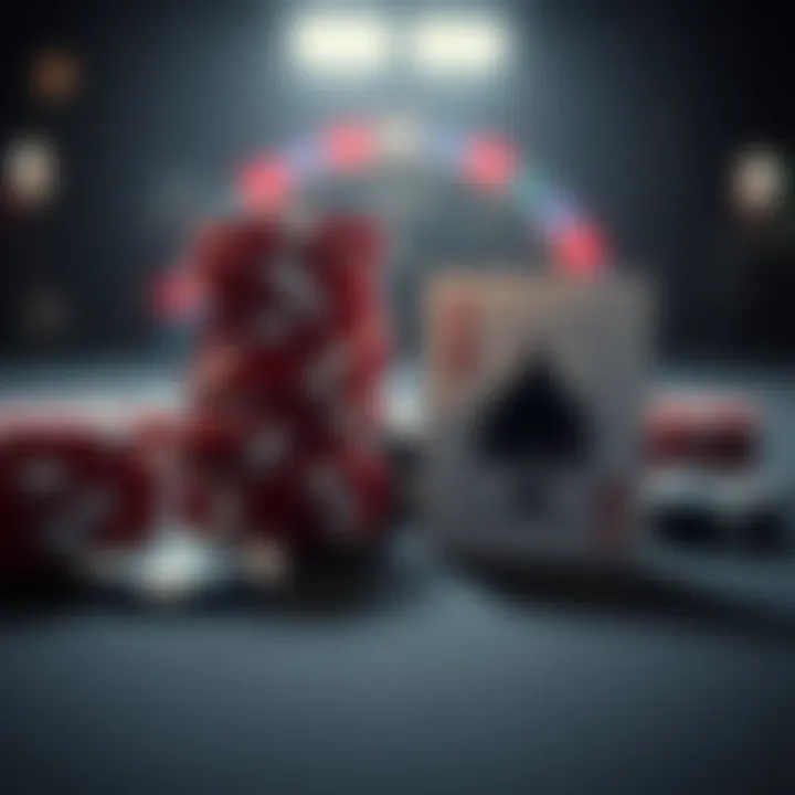 A pile of gambling chips stacked beside a playing card, symbolizing a week of losses with a hopeful outlook for Friday.