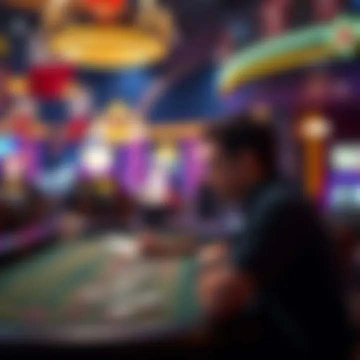 Gambling Decision on Texas A person contemplating a $100 bet at a casino table, with Texas-themed decorations in the background.