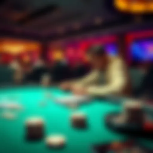 A player sitting at a casino table with chips and cards, reflecting on their gambling journey of deposits and cashouts.