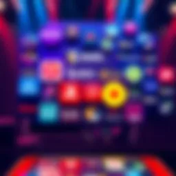 A collage of logos from top gambling websites with vibrant colors, showcasing platforms like Stake and others